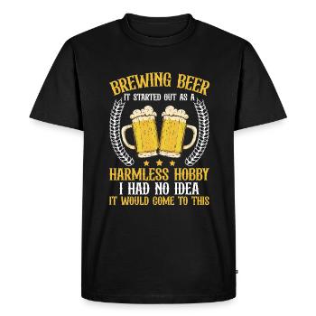 Braumeister Beer Brewing Brewers Drinking Beer - Men's Premium Organic T-Shirt - black - Front - Nico (187cm)
