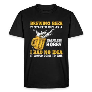 Braumeister Beer Brewing Brewers Drinking Beer - Men's Premium Organic T-Shirt - black - Front - Nico (187cm)