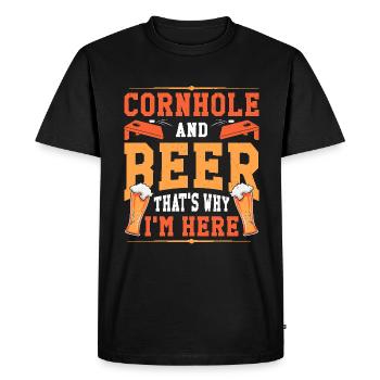 Hot Dog Costume Camping Outfit - Men's Premium Organic T-Shirt - black - Front - Nico (187cm)
