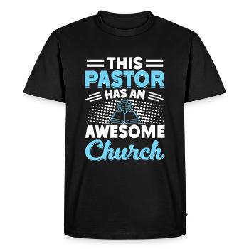 Prêtre Pasteur Don pour les chrétiens - T-shirt Premium bio Homme - noir - Devant - Nico (187cm)