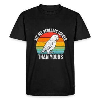 Moine vert Acteur Quaker Conure Perroquets - T-shirt Premium bio Homme - noir - Devant - Nico (187cm)