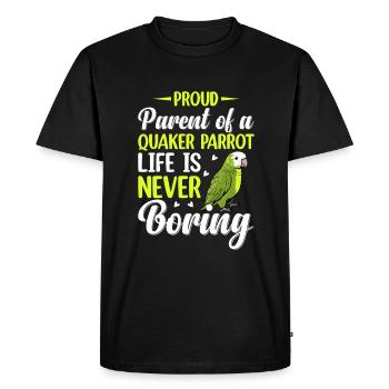 Moine vert Acteur Quaker Conure Perroquets - T-shirt Premium bio Homme - noir - Devant - Nico (187cm)