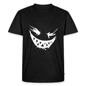Halloween face to fear - cool style - Men's Premium Organic T-Shirt - black - Front - Nico (187cm)