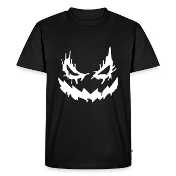 Halloween face to fear - cool style - Men's Premium Organic T-Shirt - black - Front - Nico (187cm)