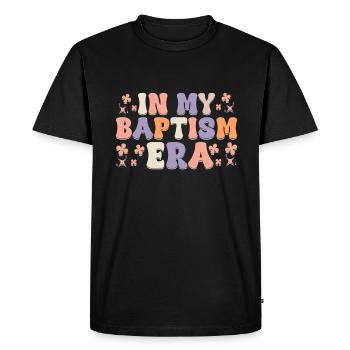 Time for my baptism First Communion - Men's Premium Organic T-Shirt - black - Front - Nico (187cm)