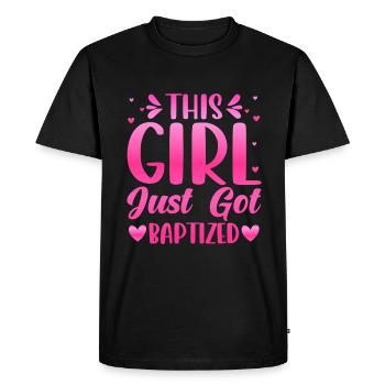 Time for my baptism First Communion - Men's Premium Organic T-Shirt - black - Front - Nico (187cm)