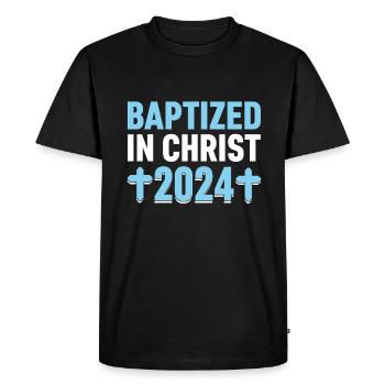 Time for my baptism First Communion - Men's Premium Organic T-Shirt - black - Front - Nico (187cm)