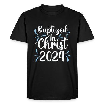 Time for my baptism First Communion - Men's Premium Organic T-Shirt - black - Front - Nico (187cm)