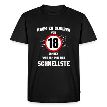 18 Birthday Adult Adult Gift Party - Men's Premium Organic T-Shirt - black - Front - Nico (187cm)