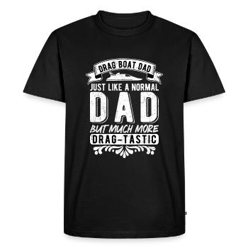 Course de dragsters papa papa course de dragster - T-shirt Premium bio Homme - noir - Devant - Nico (187cm)