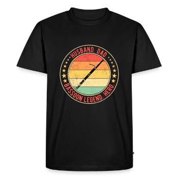 Bassoon Bassoonist Husband Dad Bassoon Legend - Men's Premium Organic T-Shirt - black - Front - Nico (187cm)
