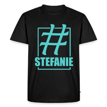 Hashtag sur les réseaux sociaux Stefanie - T-shirt Premium bio Homme - noir - Devant - Nico (187cm)