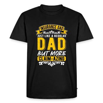Assurance vendeur d’assurance - T-shirt Premium bio Homme - noir - Devant - Nico (187cm)