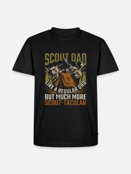 Pfadfinderführer Pfadfinder Vater - Männer Premium Bio T-Shirt - Schwarz