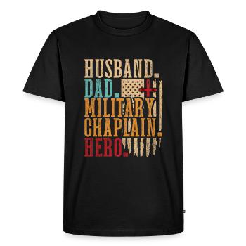 Kaplan Kleriker Bundeswehrpfarrer Vater - T-shirt Premium bio Homme - noir - Devant - Nico (187cm)