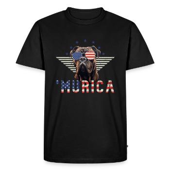 Mastiff Lunettes De Soleil Murica America Cadeau - T-shirt Premium bio Homme - noir - Devant - Nico (187cm)