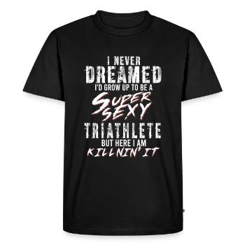 Super Sexy Triathlète Triathlon Cadeau Compétition - T-shirt Premium bio Homme - noir - Devant - Nico (187cm)