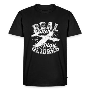 Model Airplane Model Airplane - Men's Premium Organic T-Shirt - black - Front - Nico (187cm)
