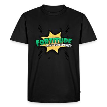 Bravery is my superpower trait - Men's Premium Organic T-Shirt - black - Front - Nico (187cm)