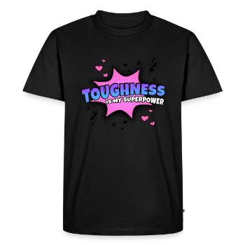 La tolérance est mon trait de caractère de superpouvoir - T-shirt Premium bio Homme - noir - Devant - Nico (187cm)