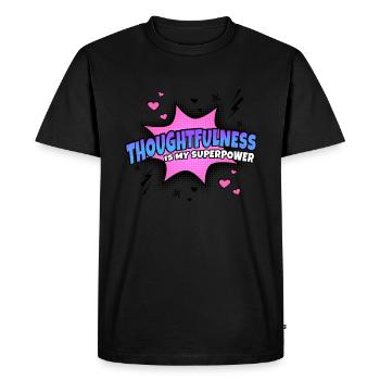 L’affirmation de soi est mon superpouvoir - T-shirt Premium bio Homme - noir - Devant - Nico (187cm)