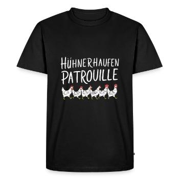 Chicken Poop Patrol Équipe de ferme drôle - T-shirt Premium bio Homme - noir - Devant - Nico (187cm)
