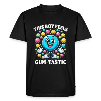 Chewing Gum Machine Candy Dispenser Gum-Tastic - Men's Premium Organic T-Shirt - black - Front - Nico (187cm)