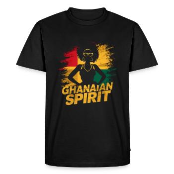 ghanéen Reggae Afro Woman Afrique Ghana - T-shirt Premium bio Homme - noir - Devant - Nico (187cm)