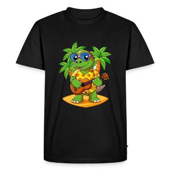 Funny Turtle Cartoon Summer Beach Sunglasses - Men's Premium Organic T-Shirt - black - Front - Nico (187cm)
