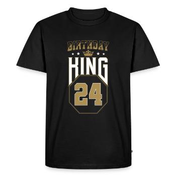Birthday King 24 Years 24th Birthday Gift - Men's Premium Organic T-Shirt - black - Front - Nico (187cm)