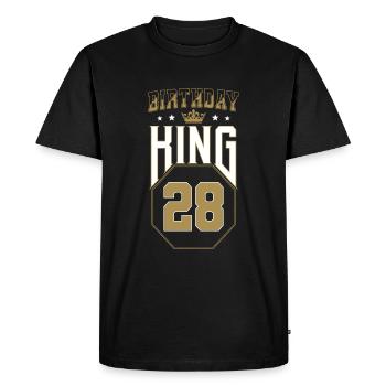 Birthday King 28 Years 28th Birthday Gift - Men's Premium Organic T-Shirt - black - Front - Nico (187cm)