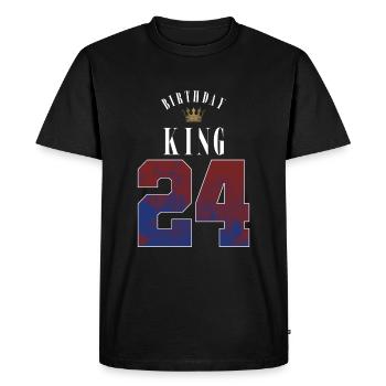 Birthday King 24 Years 24th Birthday Gift - Men's Premium Organic T-Shirt - black - Front - Nico (187cm)