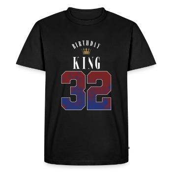 Birthday King 32 Years 32nd Birthday Gift - Men's Premium Organic T-Shirt - black - Front - Nico (187cm)
