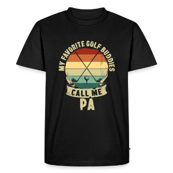 Golf Buddies Fête des Pères Père Enfant Cadeau - T-shirt Premium bio Homme - noir - Devant - Nico (187cm)