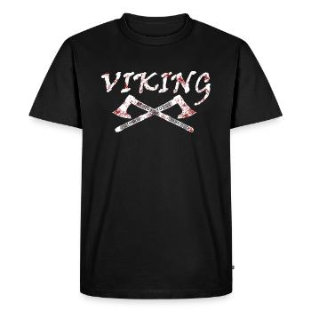 Vikings, Vikings, Odin, Thor, Ragnar, Ivar - T-shirt Premium bio Homme - noir - Devant - Nico (187cm)