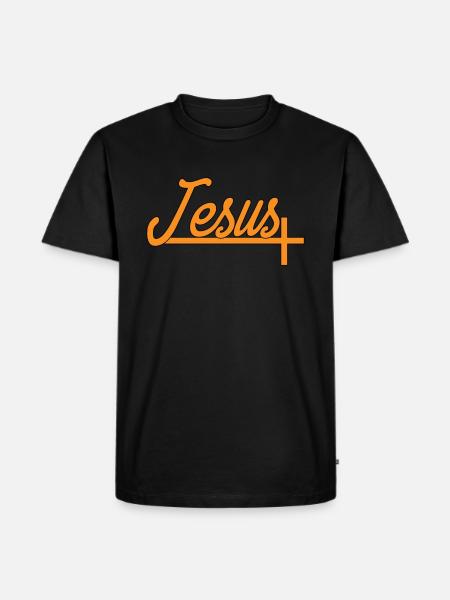 Jesus Crucifix - Men's Premium Organic T-Shirt - black