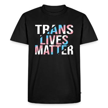 Trans Lives Matter - Transgender Pride - Men's Premium Organic T-Shirt - black - Front - Nico (187cm)