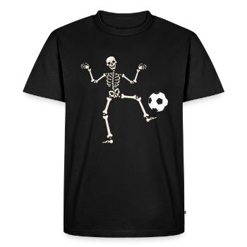 Skeleton Football - Men's Premium Organic T-Shirt - black - Front - Nico (187cm)