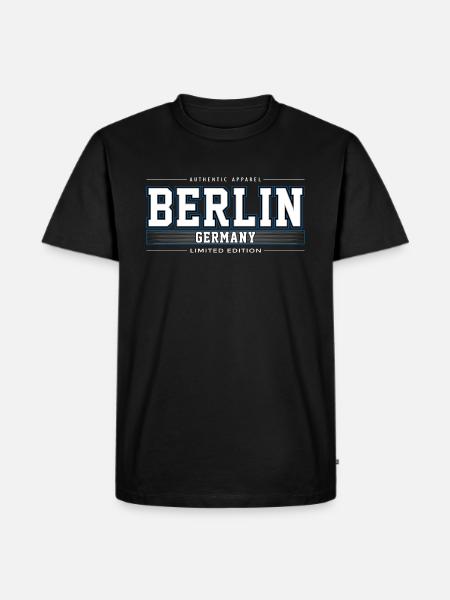 Berlin - Männer Premium Bio T-Shirt - Schwarz