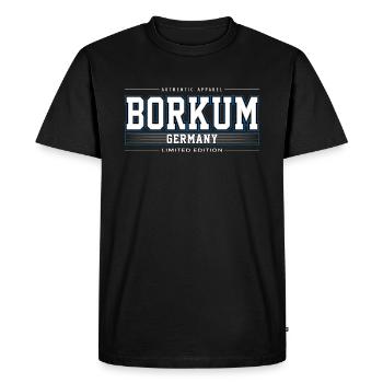 Borkum - T-shirt Premium bio Homme - noir - Devant - Nico (187cm)