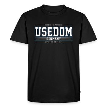 Usedom - T-shirt Premium bio Homme - noir - Devant - Nico (187cm)