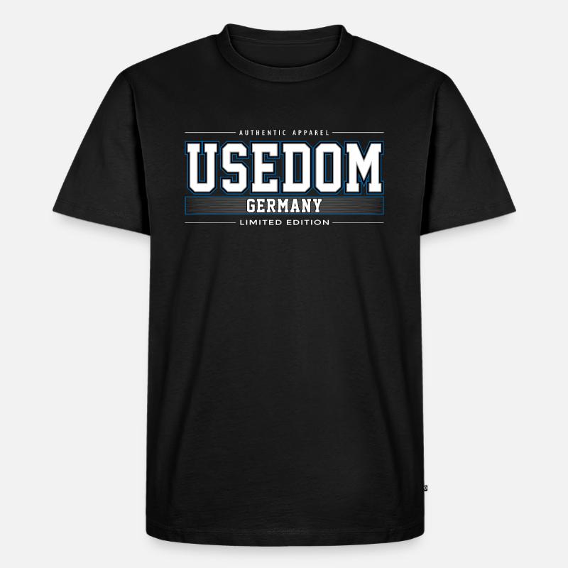 Usedom - Männer Premium Bio T-Shirt - Schwarz