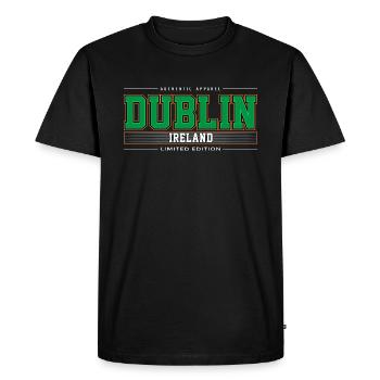 Dublin - T-shirt Premium bio Homme - noir - Devant - Nico (187cm)