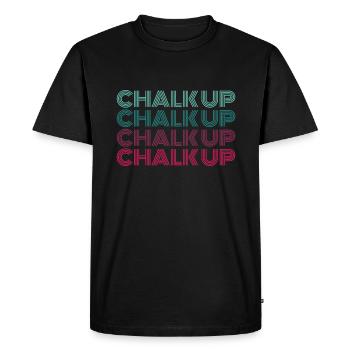 Boulderer Chalk Up Bloc - T-shirt Premium bio Homme - noir - Devant - Nico (187cm)