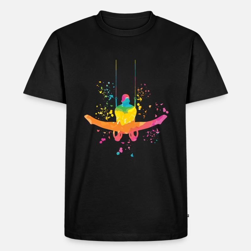 Kunstturner Ringe Kunstturnen - Männer Premium Bio T-Shirt - Schwarz