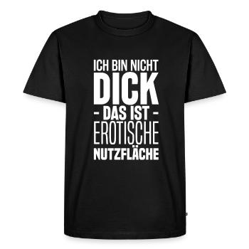 Non gras ventre érotique utilisable anniversaire - T-shirt Premium bio Homme - noir - Devant - Nico (187cm)