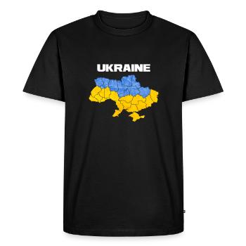 Ukraine - Men's Premium Organic T-Shirt - black - Front - Nico (187cm)