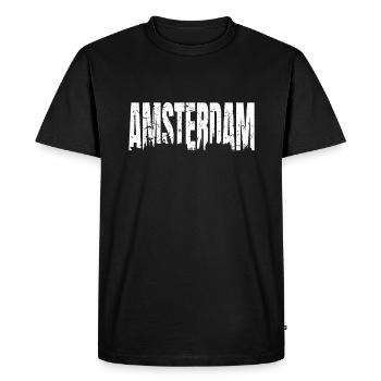 Amsterdam - T-shirt Premium bio Homme - noir - Devant - Nico (187cm)