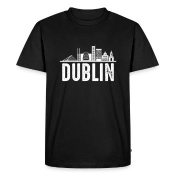 Dublin - T-shirt Premium bio Homme - noir - Devant - Nico (187cm)
