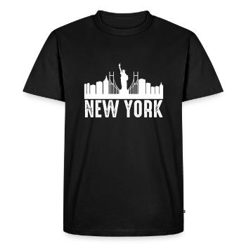 new York - Men's Premium Organic T-Shirt - black - Front - Nico (187cm)